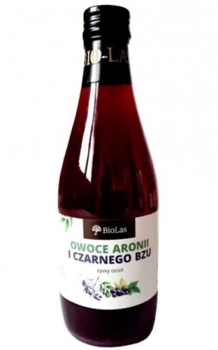 Żywy ocet z aronii i czarnego bzu 330 ml Bio-Las