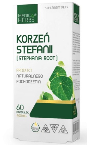 Korzeń Stefanii (Stephania Root) 400 mg, 60 kapsułek 