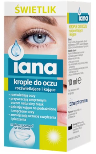 IANA Krople do oczu ŚWIETLIK rozświetlające i kojące 10ml STARPHARMA