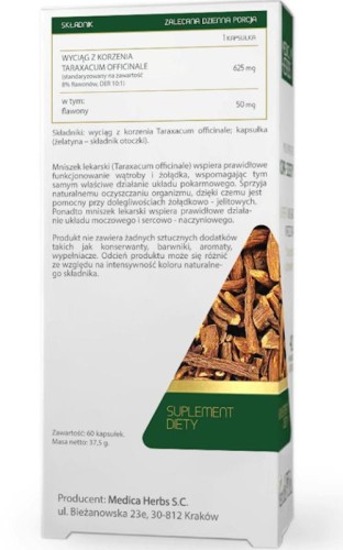 Mniszek Lekarski 625mg, 60 kapsułek Medica Herbs2_500x800.jpg