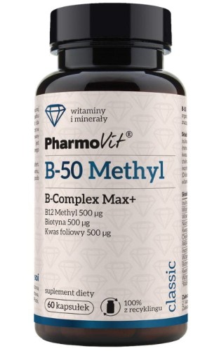 Pharmovit Classic B-50 Methyl B-complex Max+ 60 kaps.