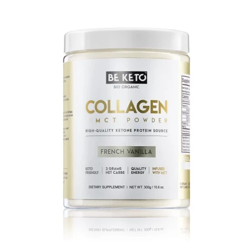 BeKeto Keto Kolagen Hydrolizowany z olejem MCT, Francuska Wanilia 300 proszek