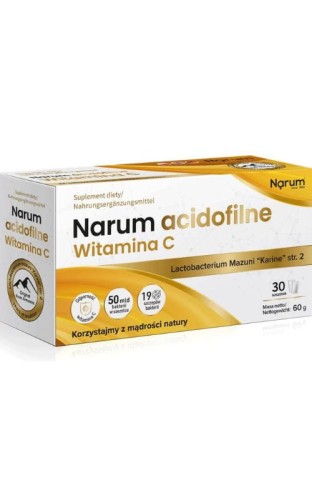 Narum Acidofilne Witamina C 1000 mg, 30 saszetek