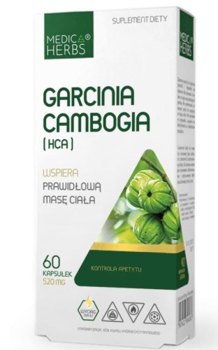 Garcinia Cambogia (HCA) 520mg, 60 kaps MEDICA HERBS 