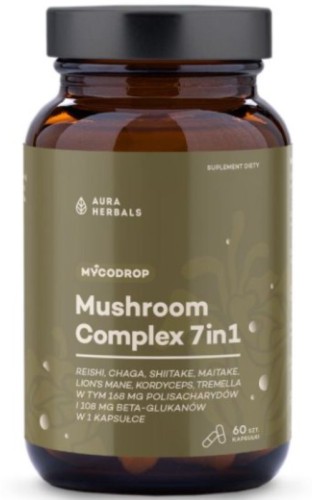 Aura Herbals Mycodrop - Mushroom Complex 7 w 1 - 60 kapsułek