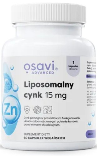 Osavi Liposomalny cynk 15 mg 60 kaps