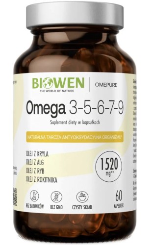 Biowen Omega 3-5-6-7-9, 60 kaps.
