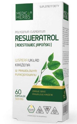 Resweratrol (Rdestowiec japoński) 500mg 60 kaps Medica Herbs