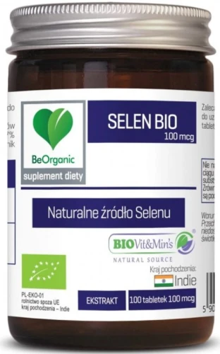 Selen Bio 100 mcg 100 tabletek BeOrganic