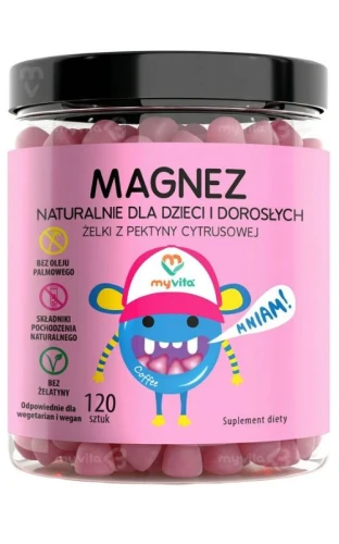 Myvita Żelki naturalne MAGNEZ 120 sztuk