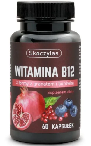 Skoczylas Witamina B12 - 3 formy z granatem i borówką 60 kaps