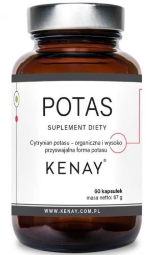 Potas (Cytrynian Potasu) 60 kaps Kenay