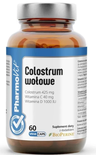 Pharmovit Clean Label Colostrum Wołowe 60 kapsułek