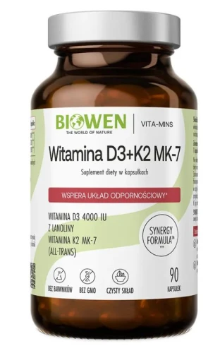 Biowen Witamina D3 + K2MK7 90 kaps