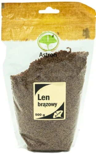 Len brązowy ziarno 500 g Astron