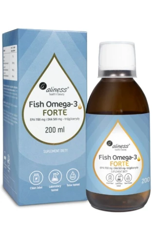 Aliness Fish Omega 3 FORTE 50/25 Trójglicerydy 200 ml