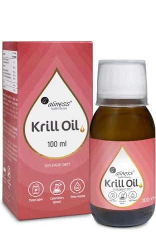 Aliness Krill Oil Omega 3 z Astaksantyną 100 ml