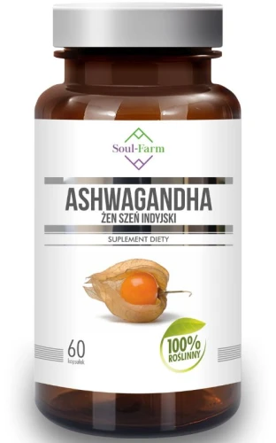 ASHWAGANDHA ekstrakt 4:1 60 kapsułek PREMIUM Soul-Farm