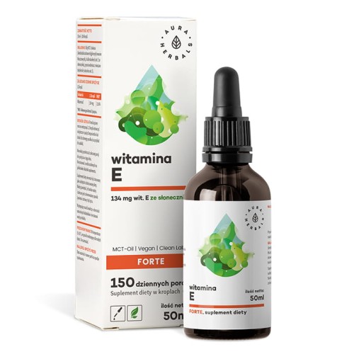 Witamina E Forte (200 IU) MCT- Oil - krople (50ml) Aura Herbals