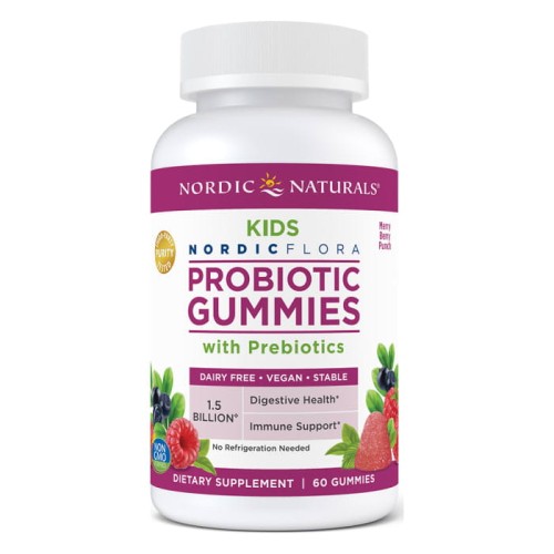 Probiotic Gummies KIDS (Probiotyk z Prebiotykiem dla Dzieci) 60 żelek, smak Berry Punch - Nordic Naturals.jpg