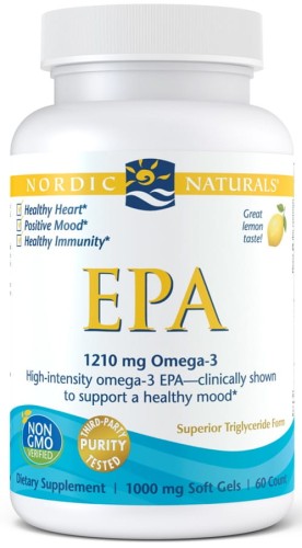  Kwas EPA 1210 mg Omega 3 Cytryna 60 Miękkich Kapsułek Nordic Naturals