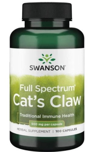 Swanson Cat\s Claw 500 mg Koci pazur 100 kapsułek 