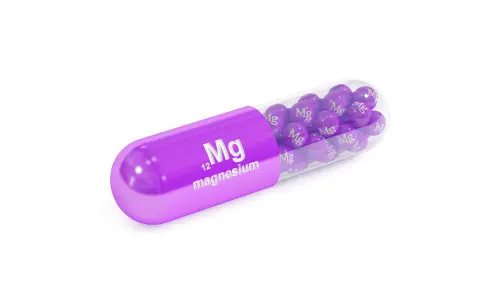 Magnez - grafika kapułki z mikrogranulkami